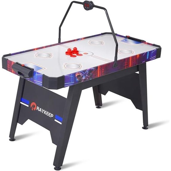 Air Hockey Table with Digital Scoreboard and Accessories