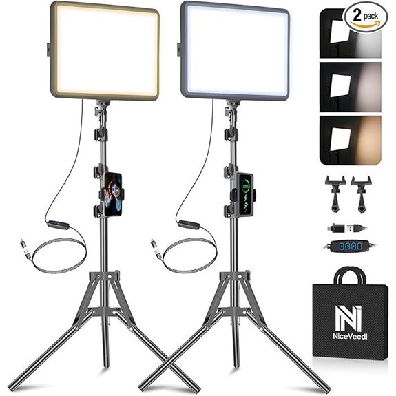 dual led video light kit