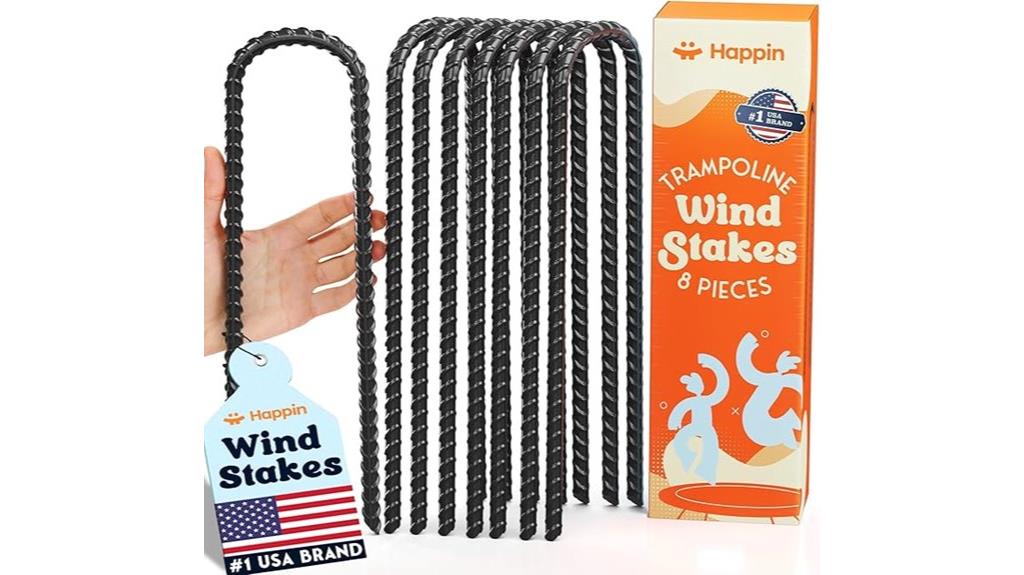 eight black heavy duty anchors