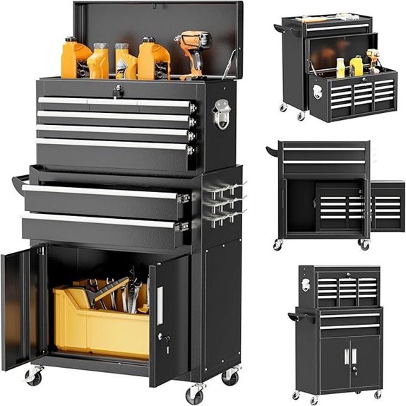 Bonusall 8-Drawer Rolling Tool Chest and Cabinet