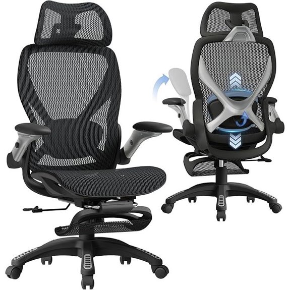 ergonomic chair with footrest
