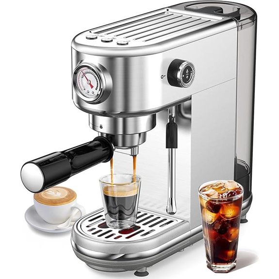 Espresso Machine with Milk Frother and Steam Wand