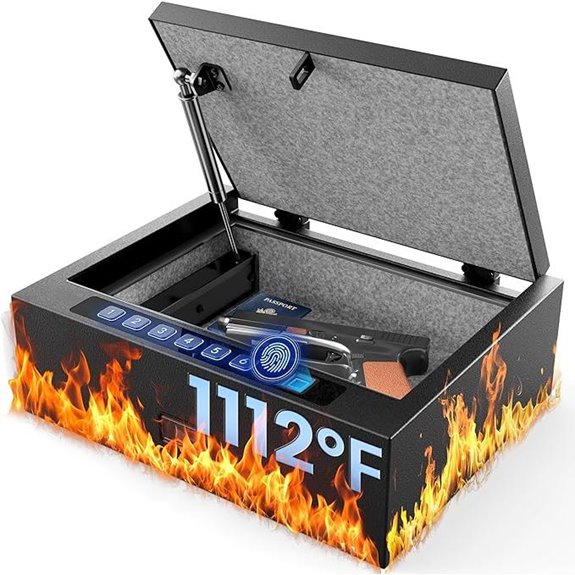fireproof biometric handgun safe