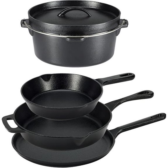 five piece cast iron set
