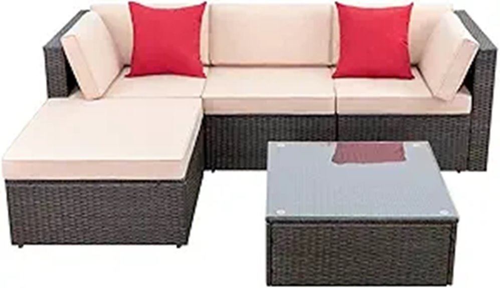 five piece patio set