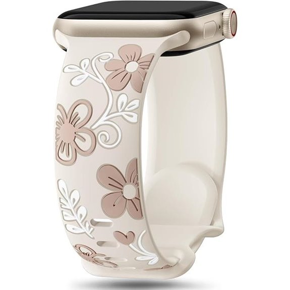 Witzon Floral Silicone Band for Apple Watch Series