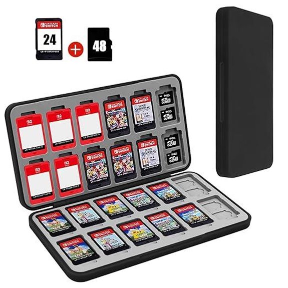 FYY Switch Game Case with 24 Cartridge & 48 SD Slots