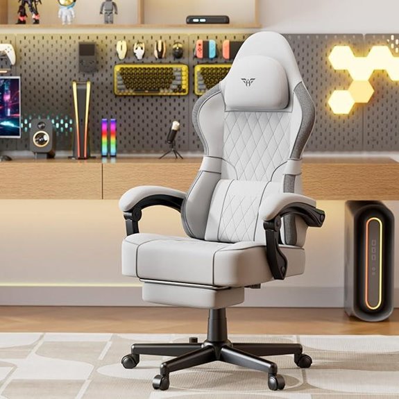 gaming chair with footrest