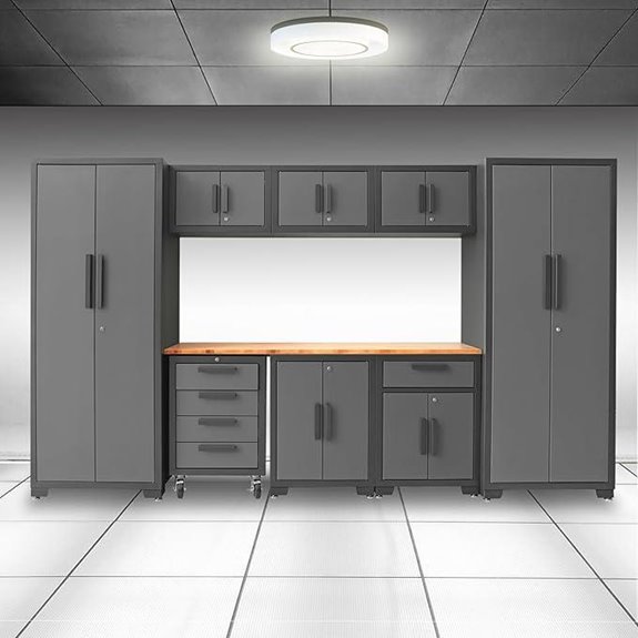 garage storage cabinet set