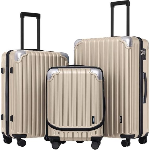 LEVEL8 Grace 3-Piece Hardshell Luggage Set