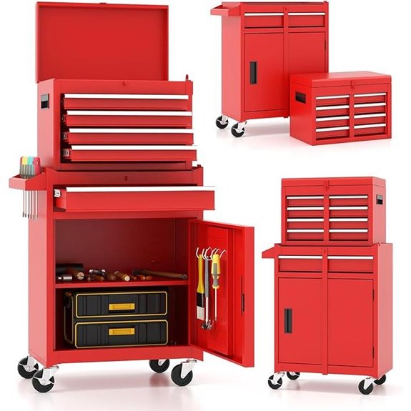 ARNOT Thickened 2-in-1 Rolling Tool Storage Chest