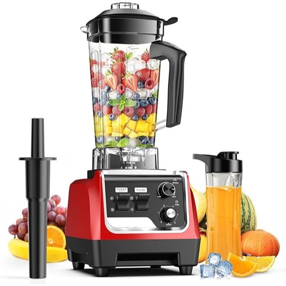 Powerful 1800W Countertop Blender with Large Capacity