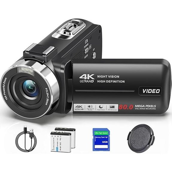 4K Ultra HD Vlogging Camera with Night Vision