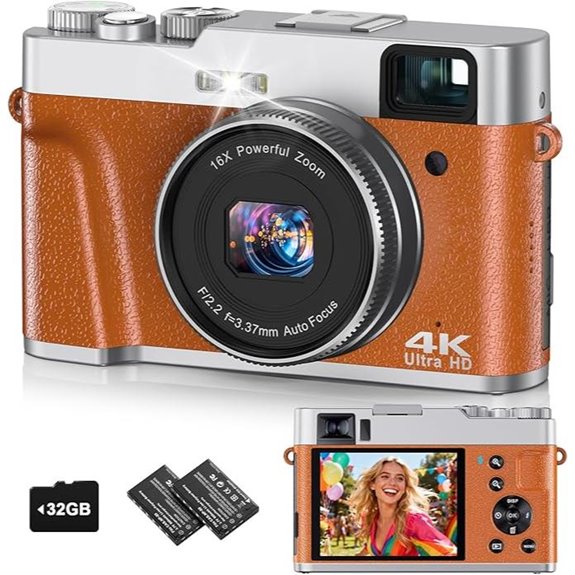 4K Digital Camera with 48MP & 16X Zoom
