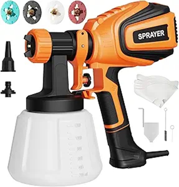 HVLP Paint Sprayer 700W with Nozzles & Patterns