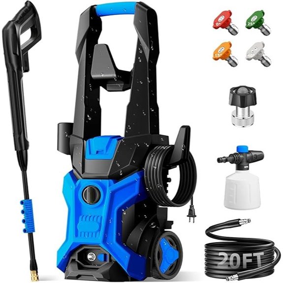 Power Washer with Nozzles & Soap Tank for Home Use