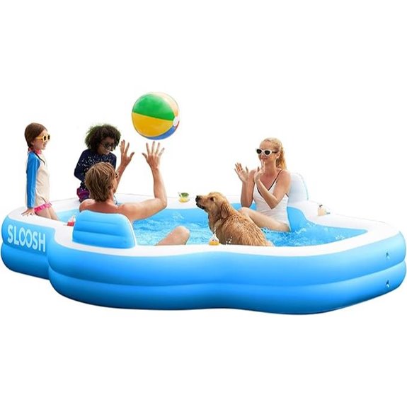 inflatable pool with seats