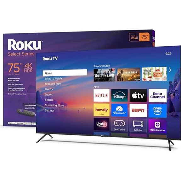 large 75 inch 4k hdr tv