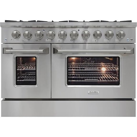 large 8 burner gas range