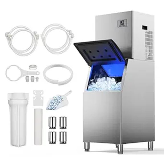 Commercial Ice Maker 680Lbs/24H with Auto-Cleaning