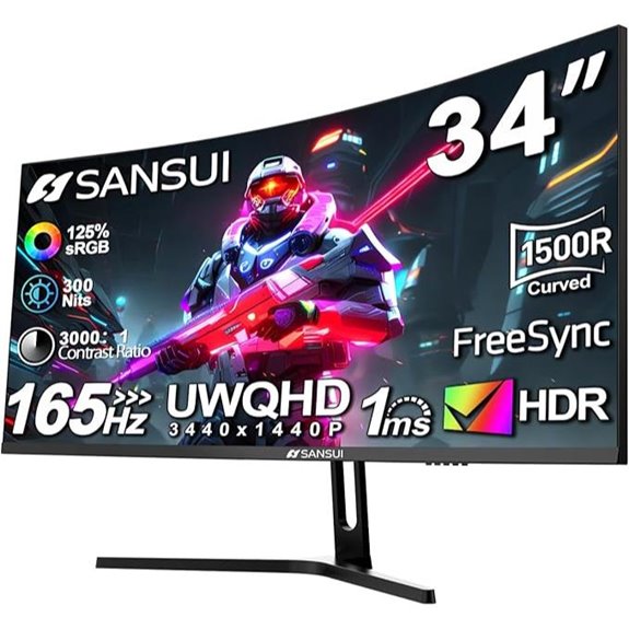 large curved gaming monitor