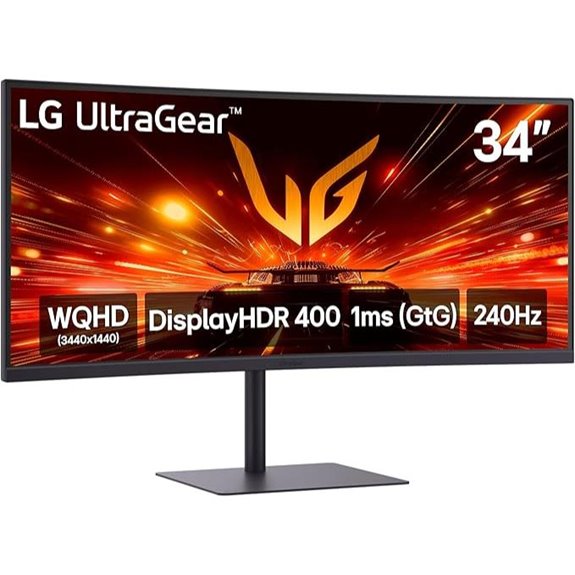 large curved gaming monitor
