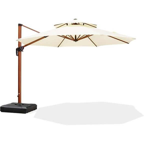 Purple Leaf 11ft Outdoor Cantilever Patio Umbrella