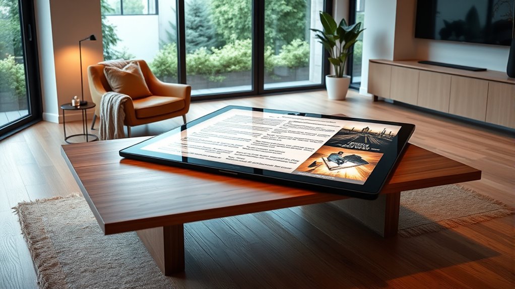 large screen reading considerations