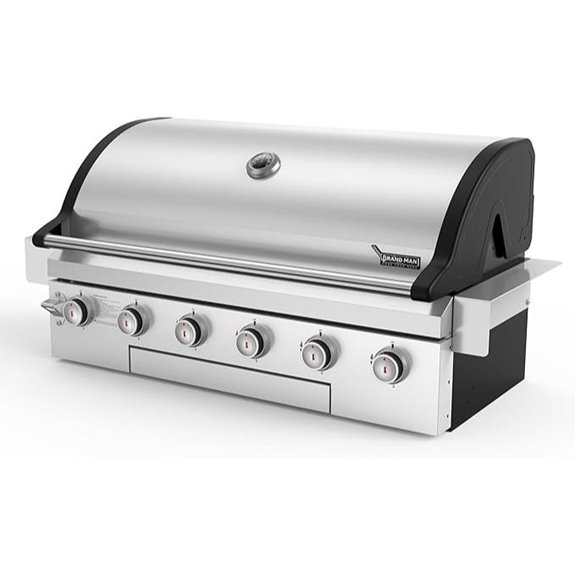 Brand-Man 40-Inch 6-Burner Gas Grill with Stainless Steel
