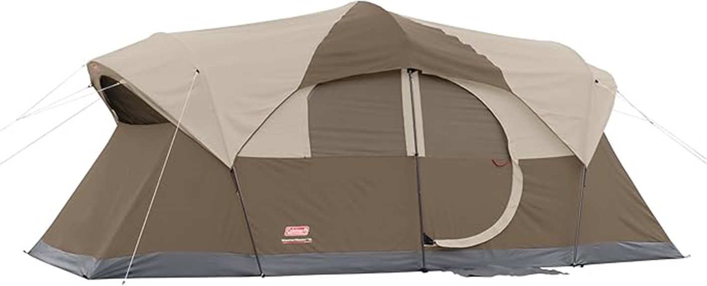 large ten person camping tent