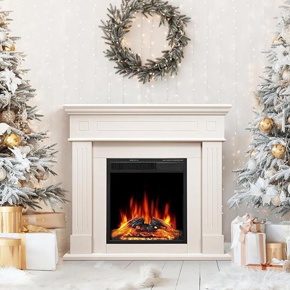 43-Inch Fireplace TV Stand with Electric Heater