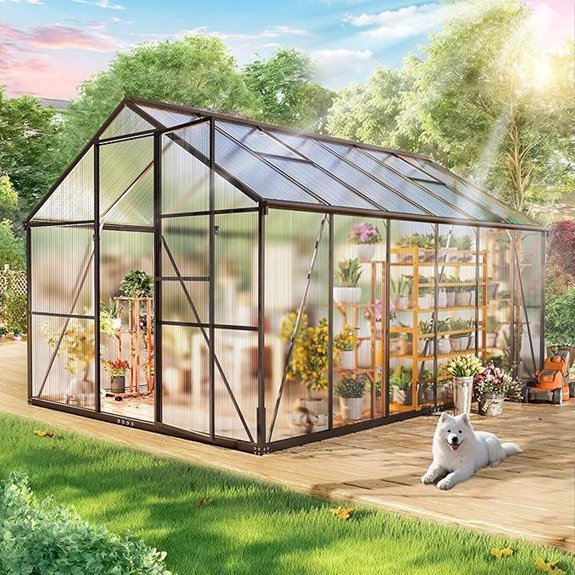 Wanan 12x8FT Greenhouse with Vent and UV Protection