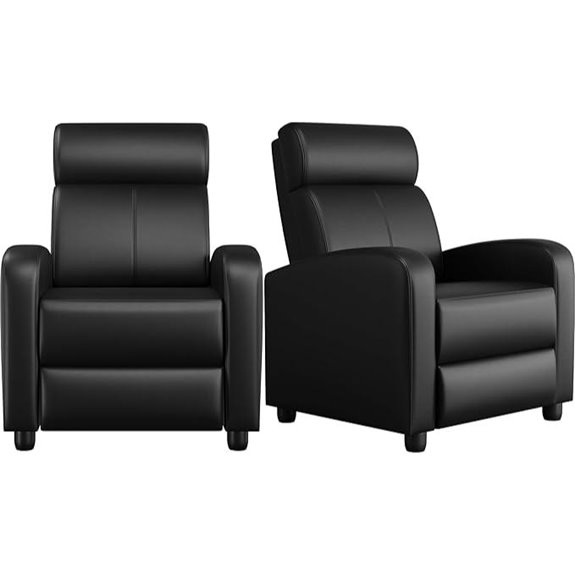 Yaheetech 2-Seat Leather Recliner Sofa