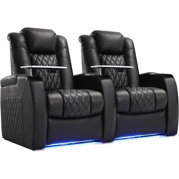 Weilianda Leather Zero Gravity Recliner Chairs (Pair)