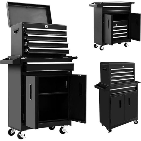 Steelite 5-Drawer Lockable Rolling Tool Chest