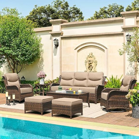 luxury patio wicker set