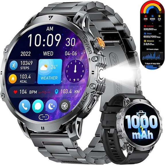 LIGE Military Smartwatch for Men with Sports Modes
