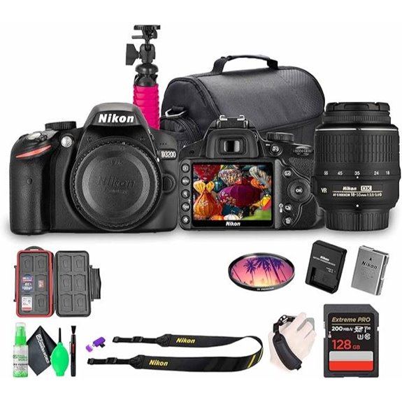 Nikon D3200 DSLR Camera Kit with 128GB Storage