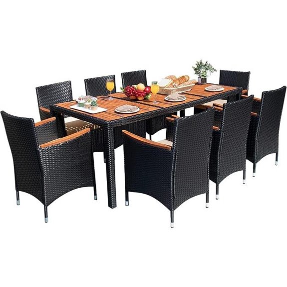 Devoko 9-Piece Outdoor Patio Dining Set