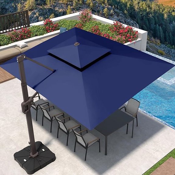 9' x 12' Cantilever Patio Umbrella with 360° Rotation