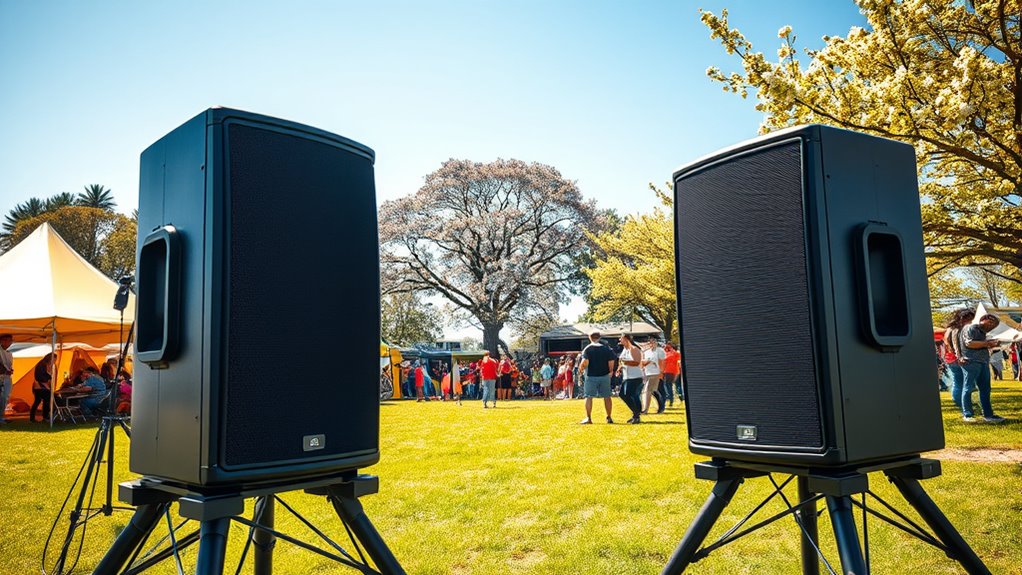 outdoor event speakers considerations