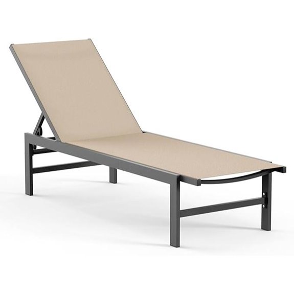 Outdoor Poolside Lounge Chair with Recliner