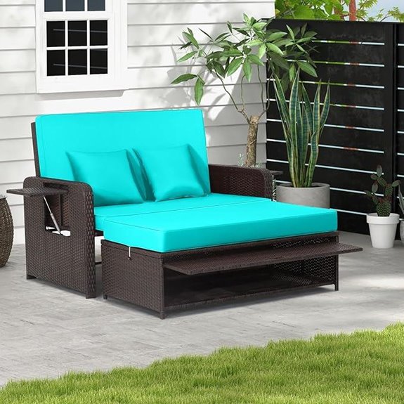 outdoor moccha daybed set