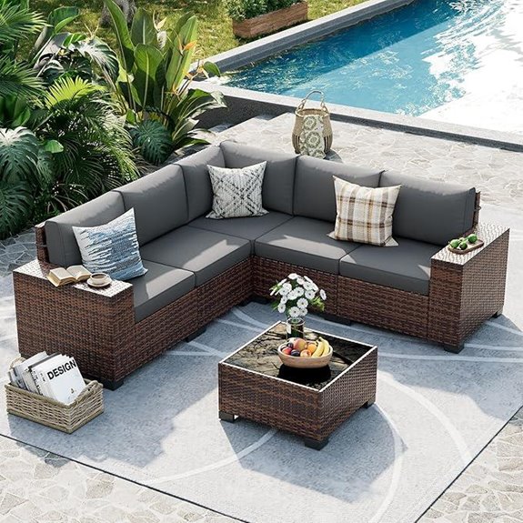 outdoor wicker sofa set