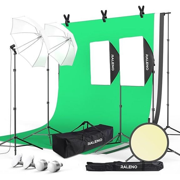 RALENO Photography Backdrop & Lighting Kit