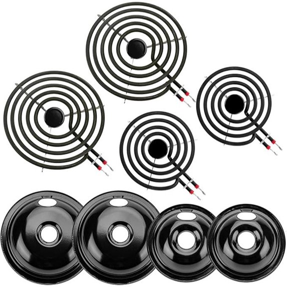 Cenipar Porcelain Drip Pan & Burner Set for Ranges