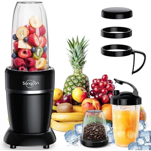 Sangcon 1000W Portable Blender with Cups and Caps