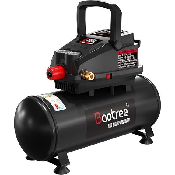 Portable 4-Gallon Oil-Free Air Compressor 110 PSI