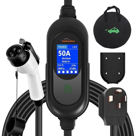 Level 2 EV Charger 50Amp Portable with Timer