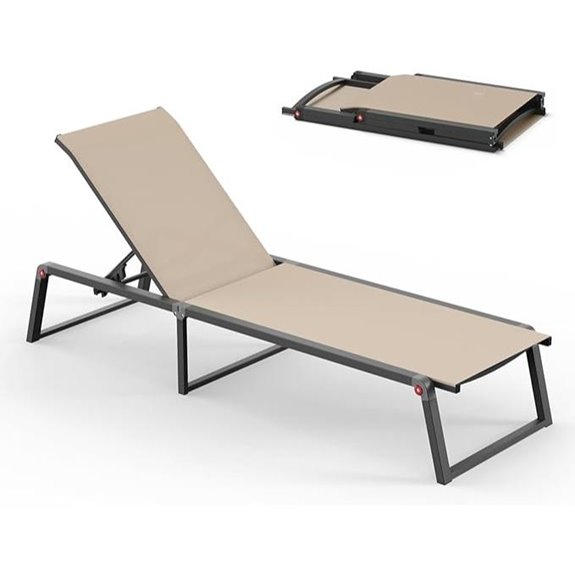 Aluminum Foldable Outdoor Poolside Lounge Chair
